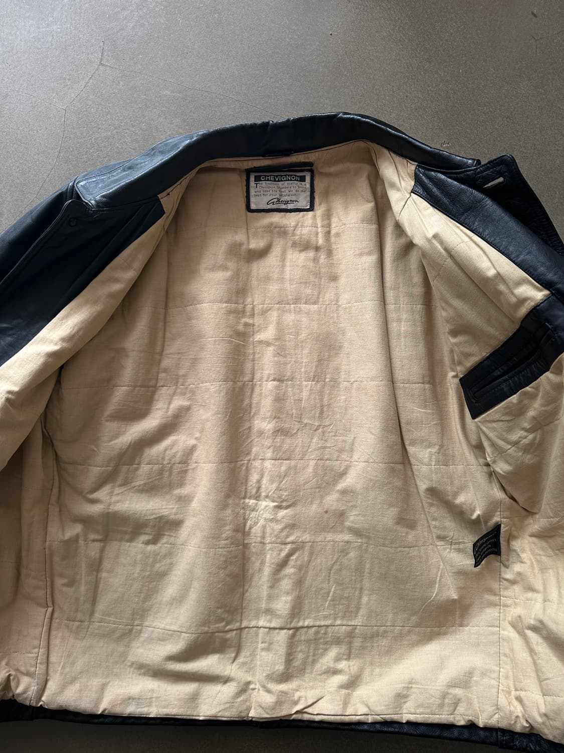 쉐비뇽 소가죽 레더 카코트 상품이미지3