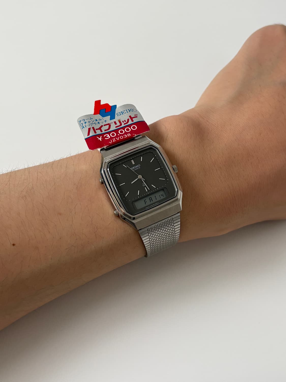 1980s Black Dial Square Ana Digi Quartz 상품이미지9