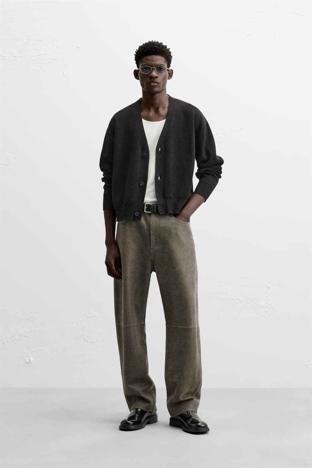 [30] ZARA 워싱 이팩트 레더 팬츠 상품이미지1