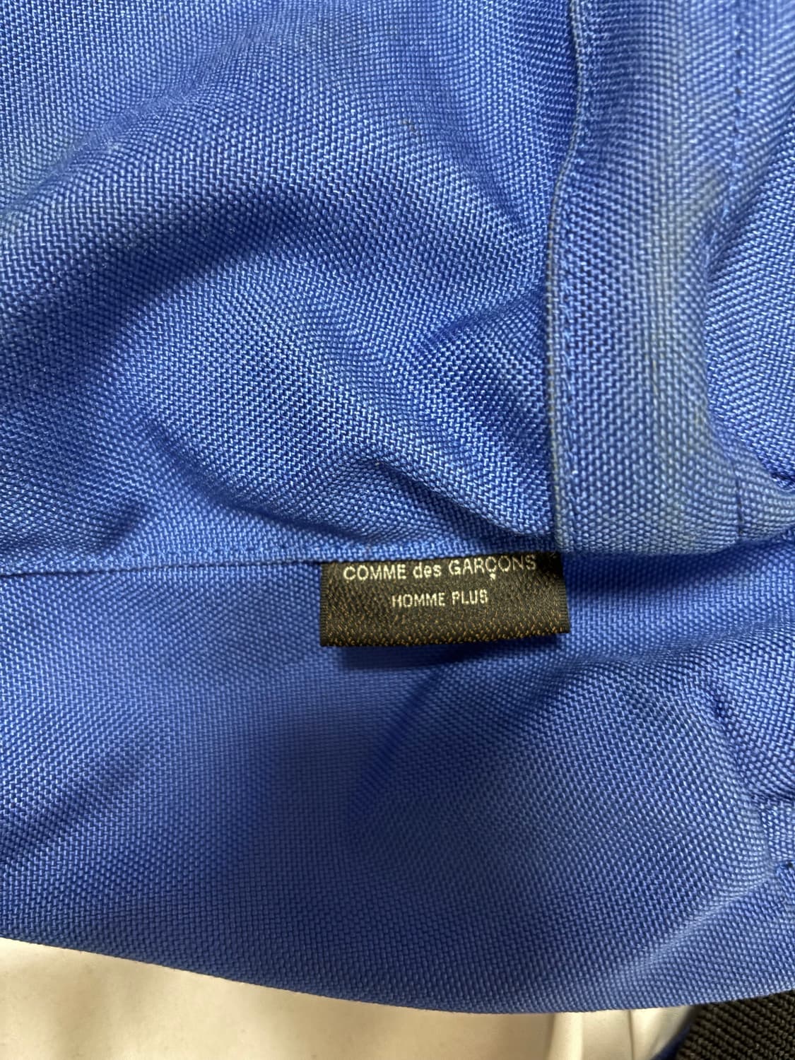 꼼데가르송 옴므 플러스 코튼 나일론 백팩 블루 상품이미지3