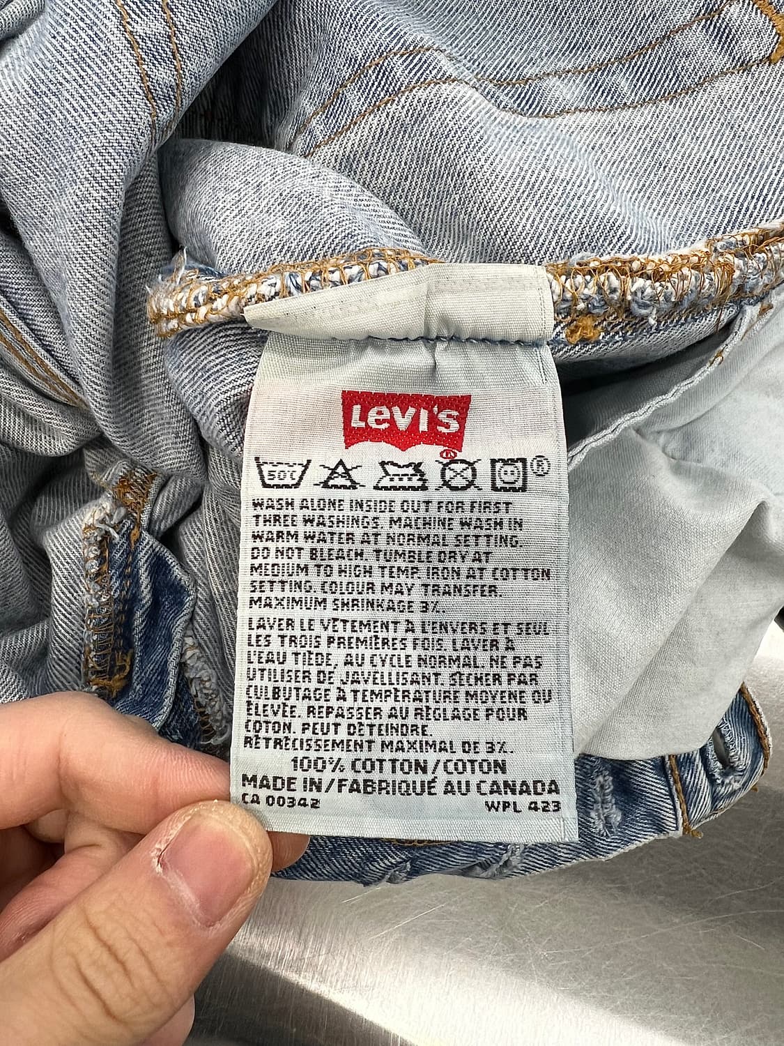 90s 리바이스 501 연청 오리지널 데님 팬츠 상품이미지7