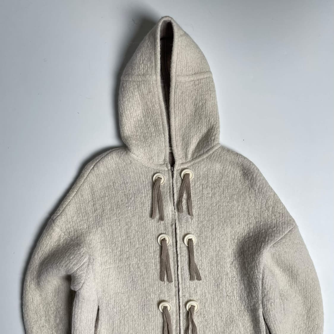 System 에스닉 패치 앙고라 블렌드 집업 후드 상품이미지2