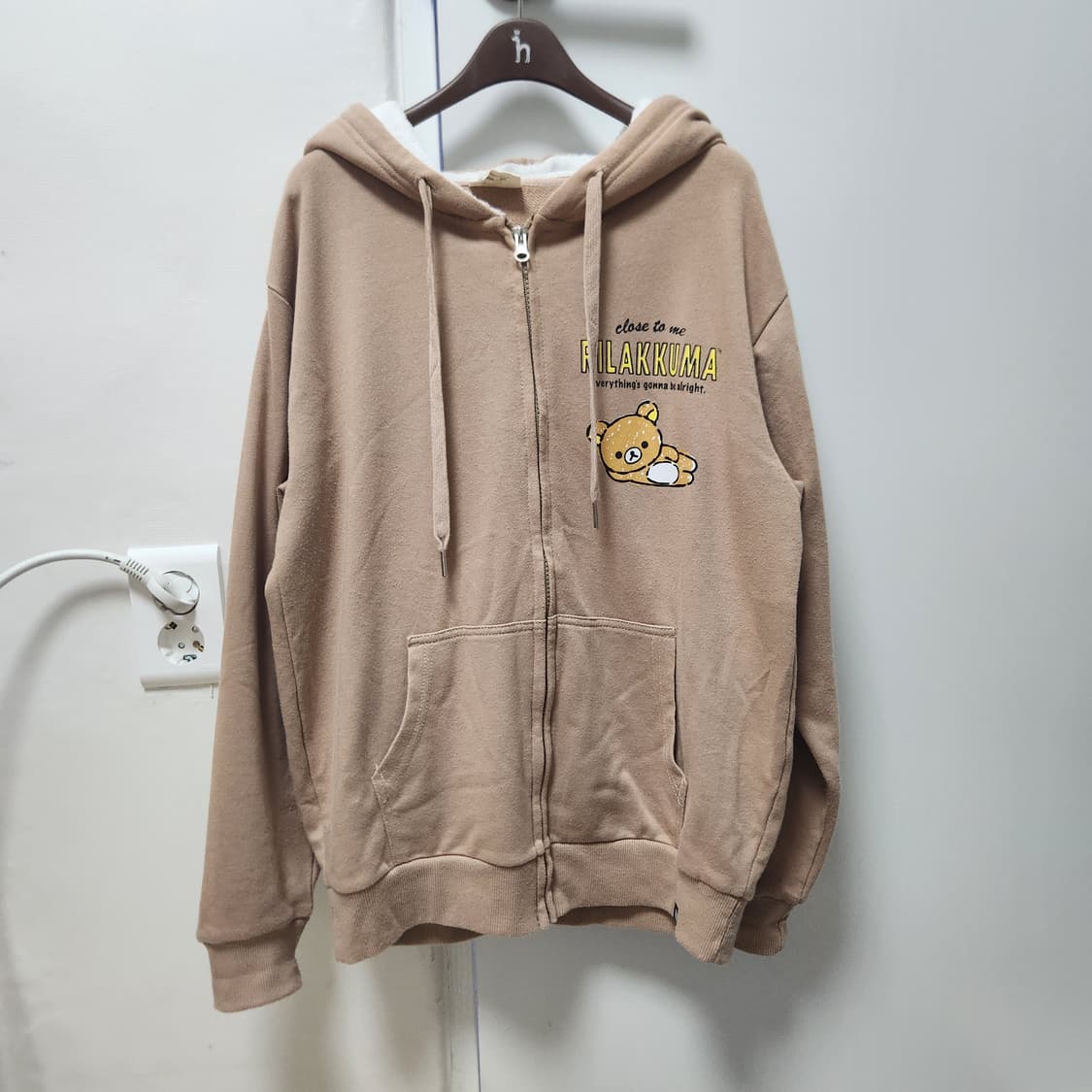 빈티지)리락쿠마 진베이지 후드집업 상품이미지1