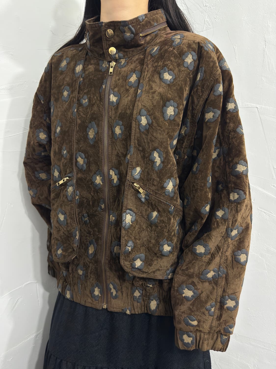 leopard suede bomber jacket 상품이미지3