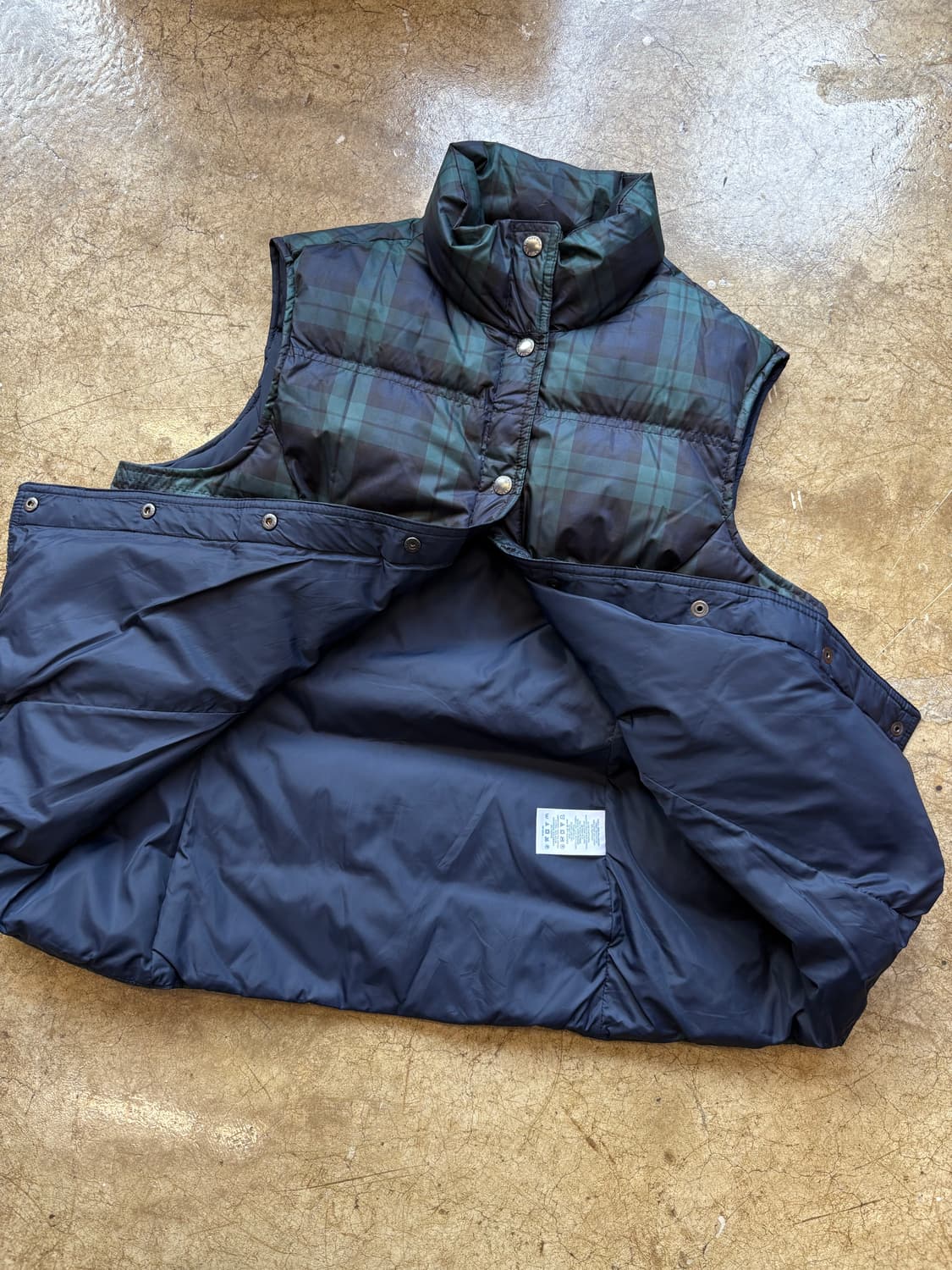 Lands End 타탄 체크 다운 베스트 상품이미지2