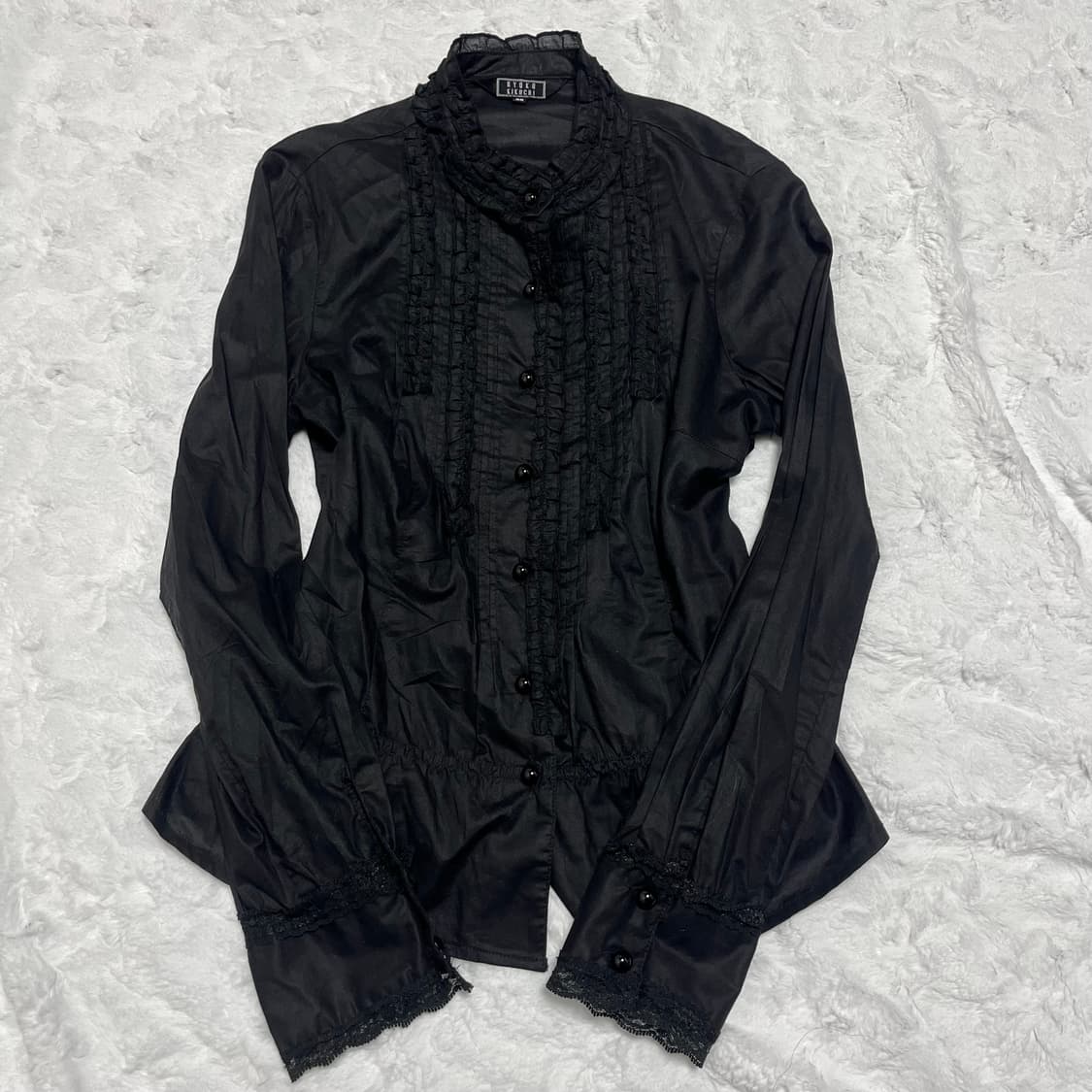 로맨틱 고스 프릴 블라우스 로걀탑 Ryoko Kikuchi 상품이미지1