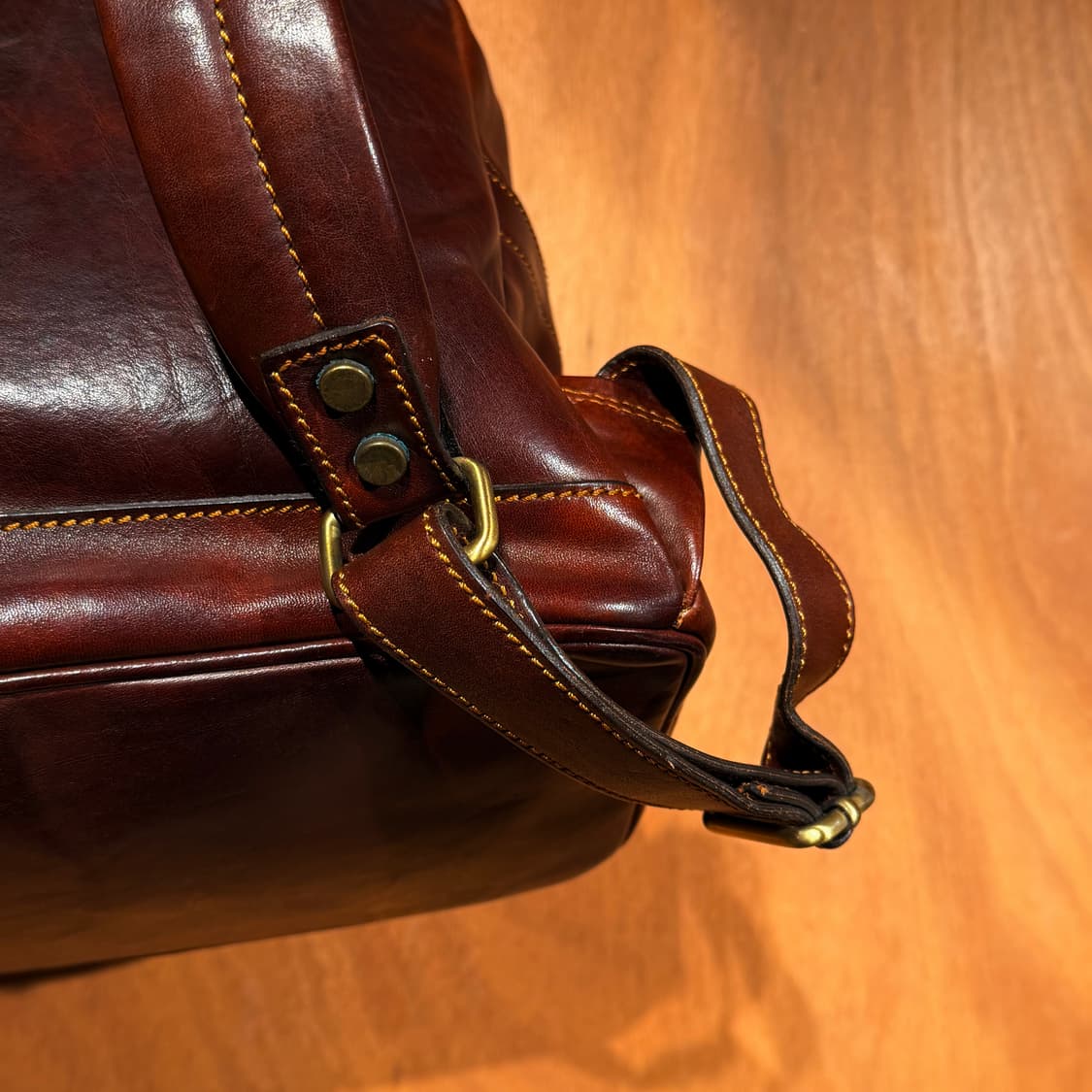 이태리 풀그레인 베지터블 카우레더 백팩 럭색 상품이미지7