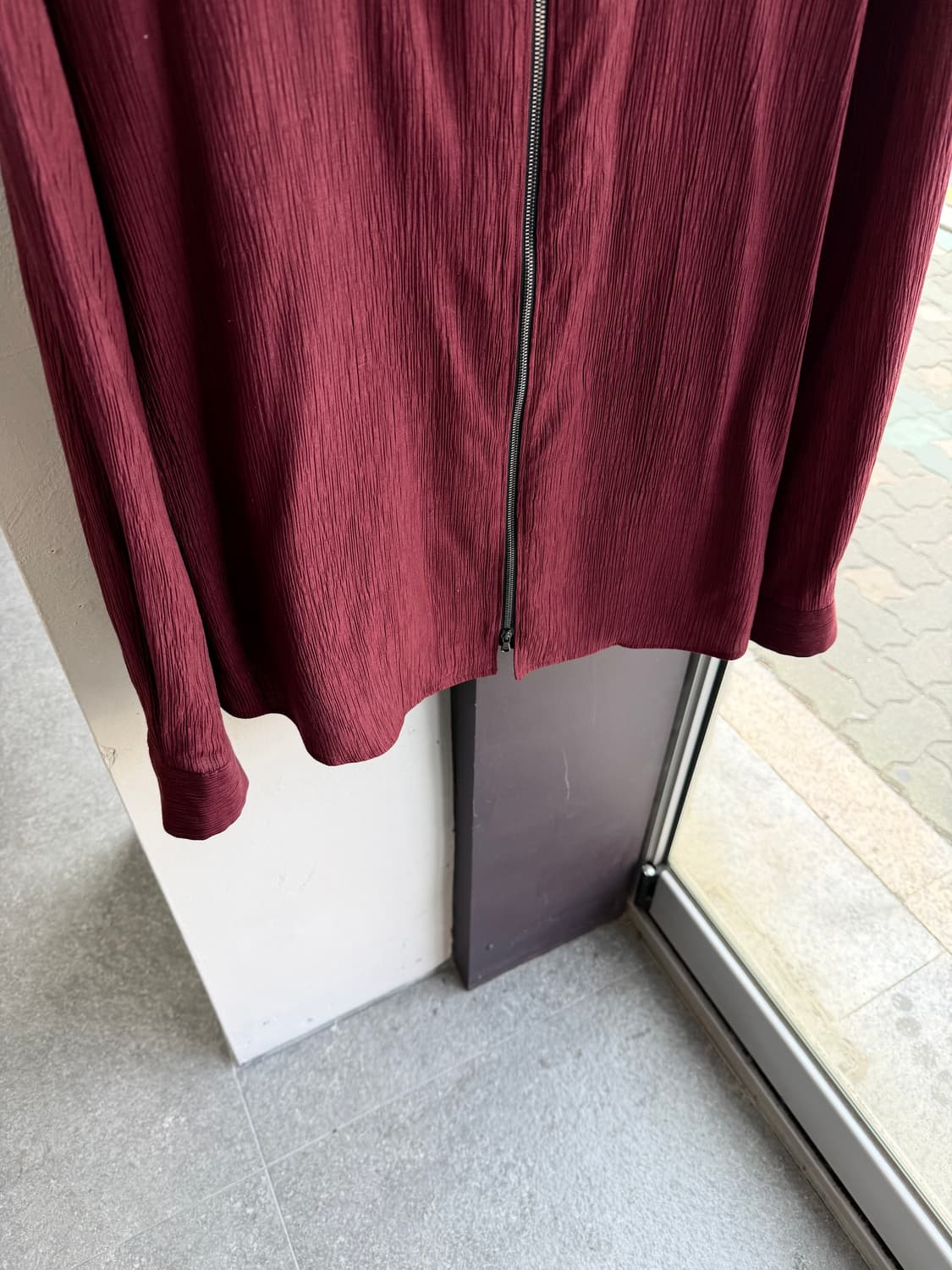 105/ 타임옴므 24-25FW 크링클 집업 셔츠  상품이미지6