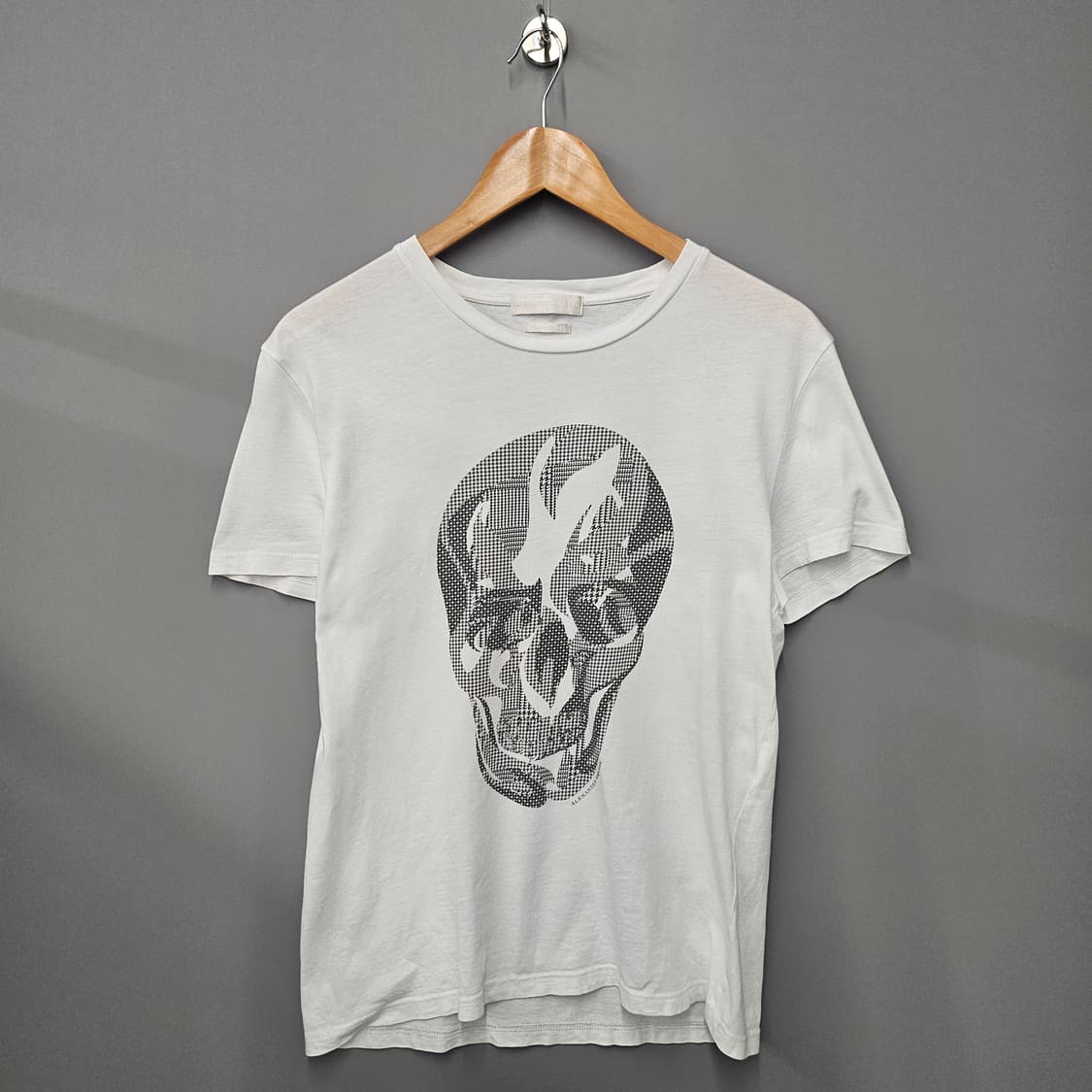 알렉산더 맥퀸 스컬 프린트 코튼 티셔츠 화이트 상품이미지1