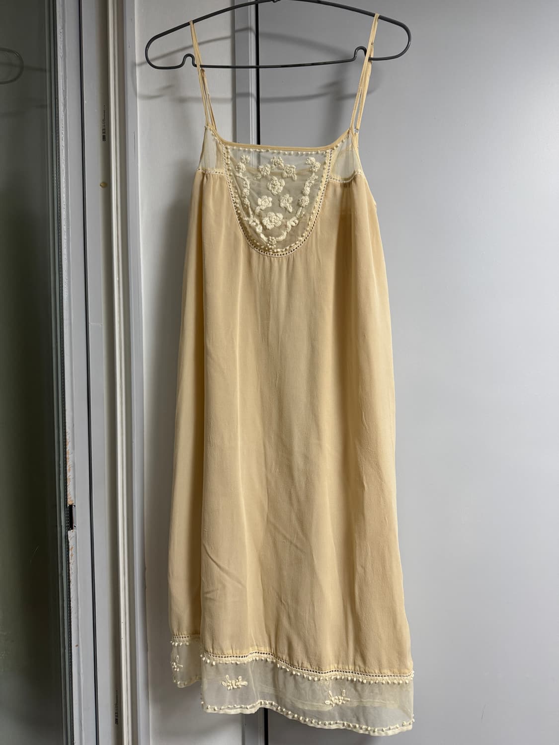 베이지 실크 드레스 (리얼실크100) 상품이미지1