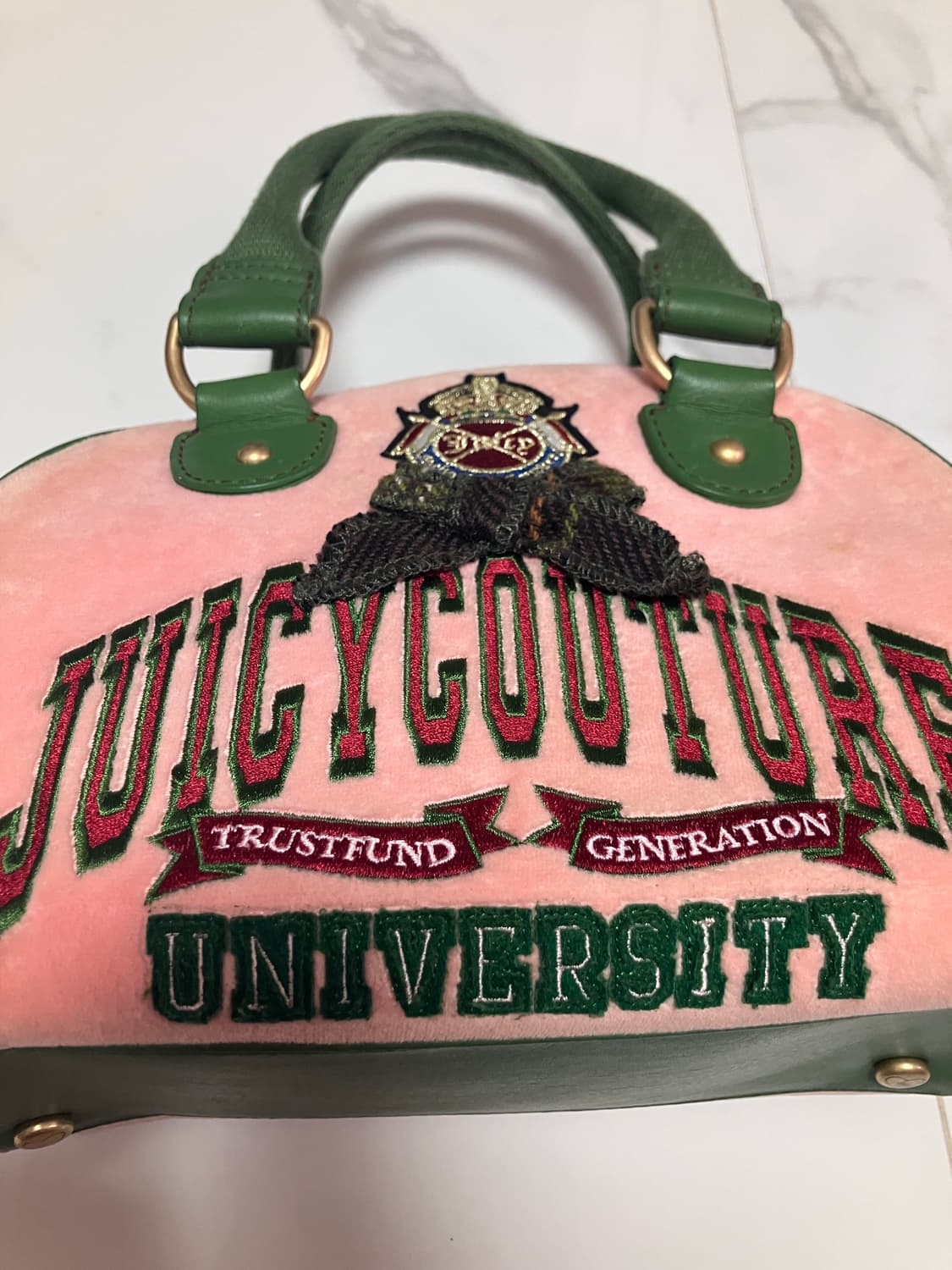 y2k 쥬시 꾸뛰르 juicy couture 볼러백 토트 벨루아 상품이미지9