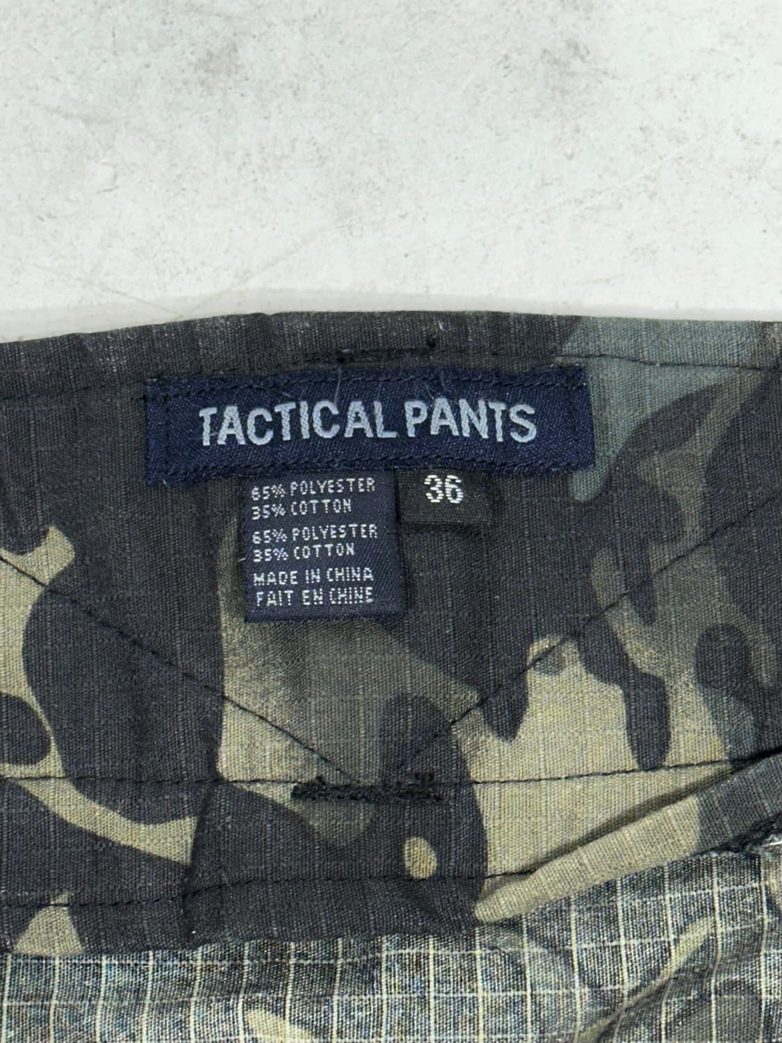 빈티지 그레이 밀리터리 카모 와이드 카고 립스타 팬츠 36 상품이미지7