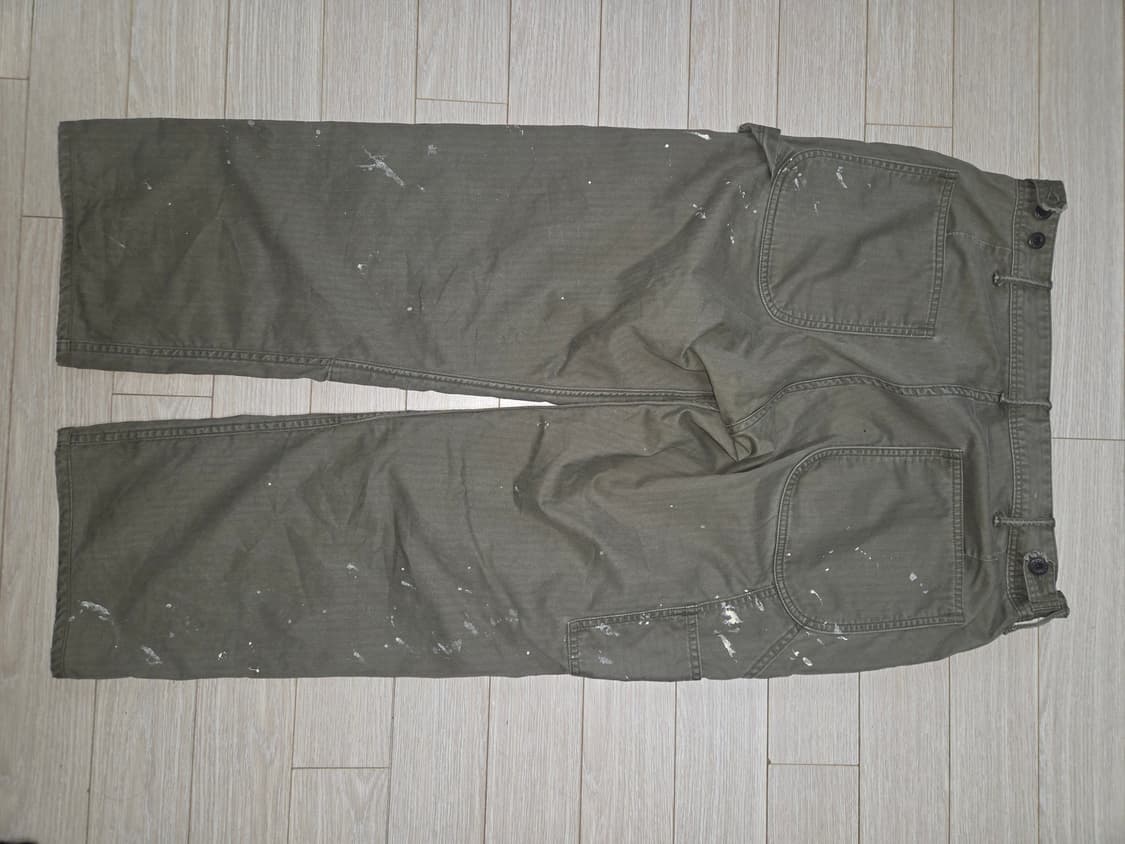 RRL distressed 페인트 카펜터 헤링본 팬츠 (허리 33) 상품이미지2