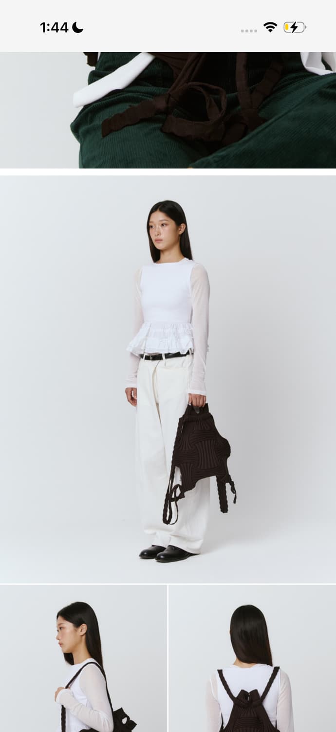 플리츠마마 뉴보우백팩 브라운 상품이미지1