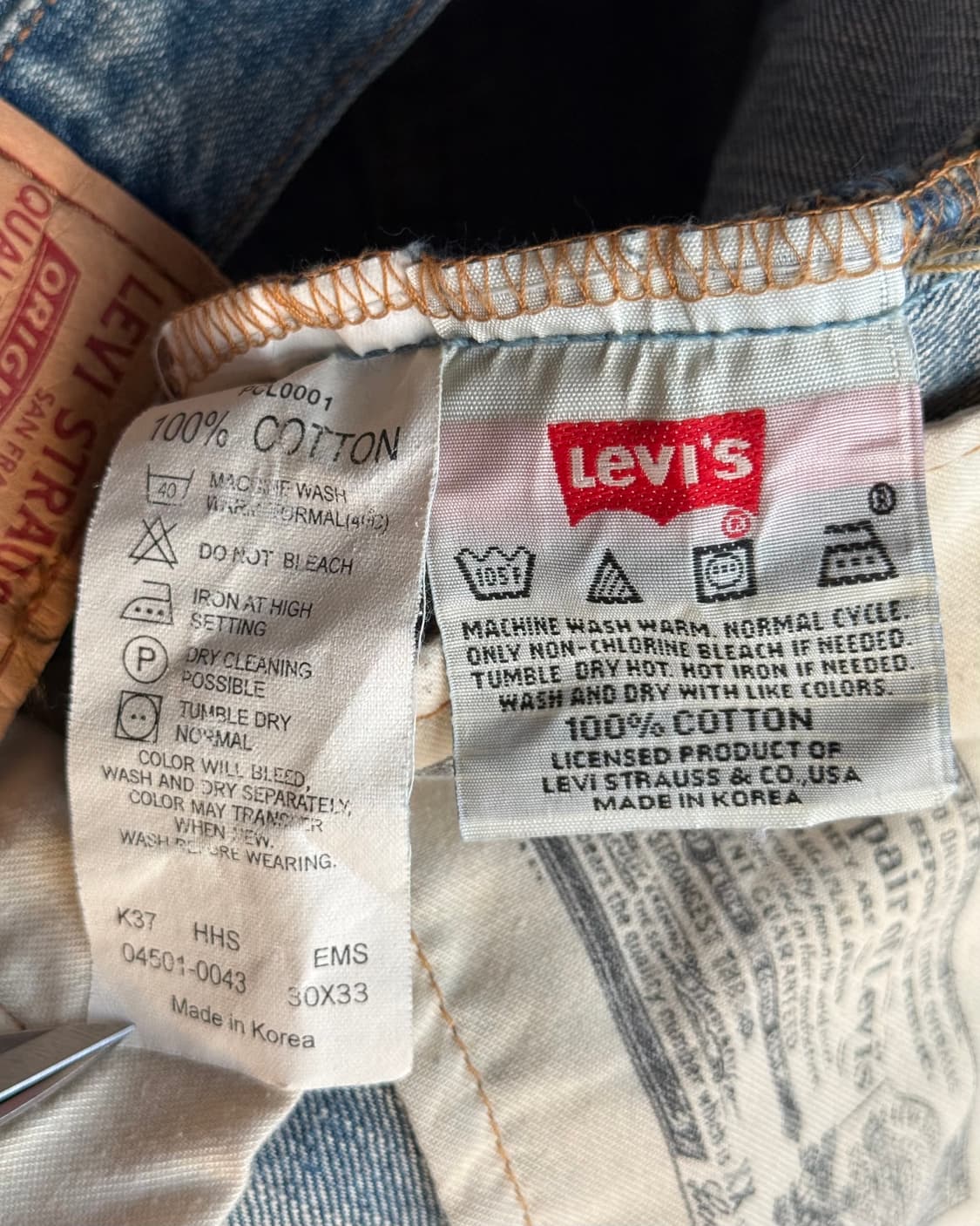 Levi's 501 00s washed denim pants 상품이미지9