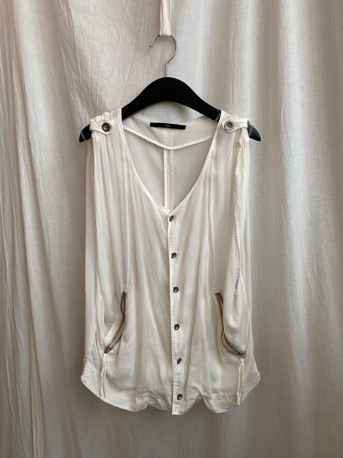 화이트 시스루 베스트 자켓(F) 상품이미지5