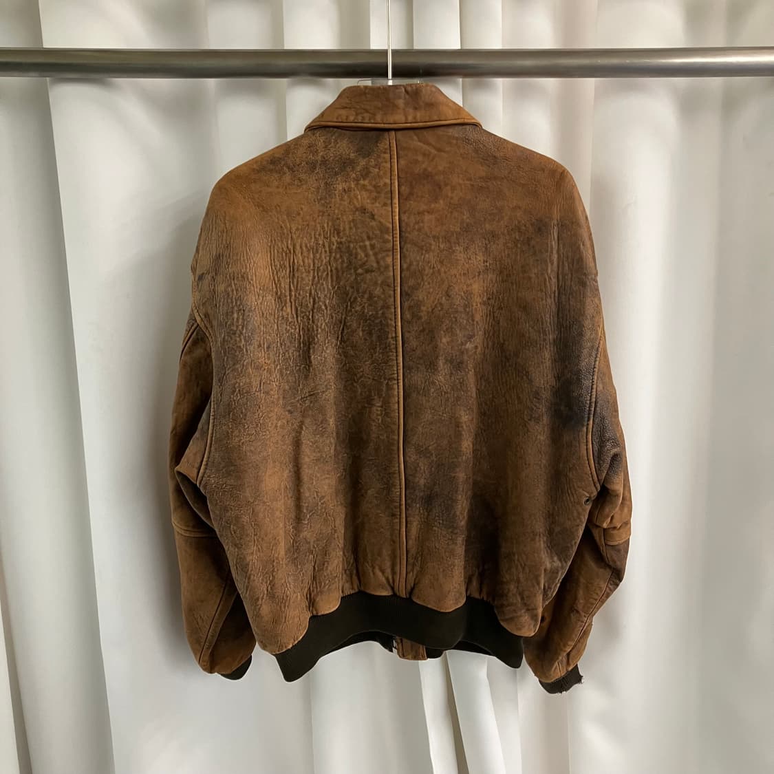 아비렉스 브라운 A-2 레더 봄버 자켓 M 상품이미지2