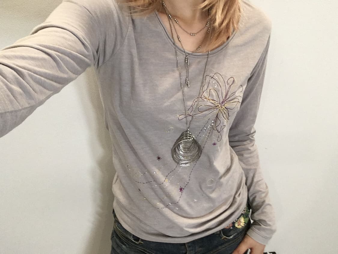 jpn vintage sora grey handwork t shirt 상품이미지4