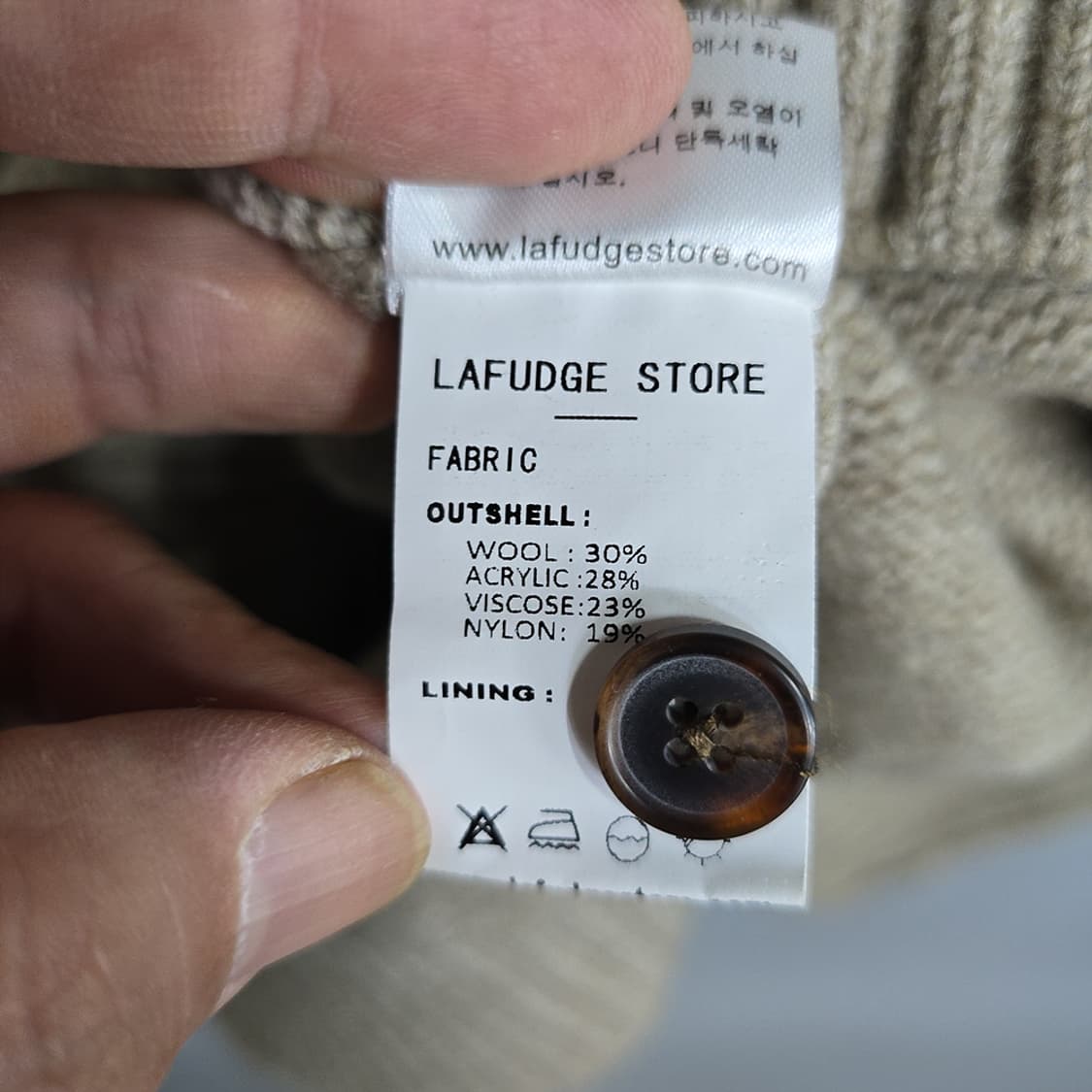 라퍼지스토어(LAFUDGE STORE) 헨리넥 니트 L 상품이미지7