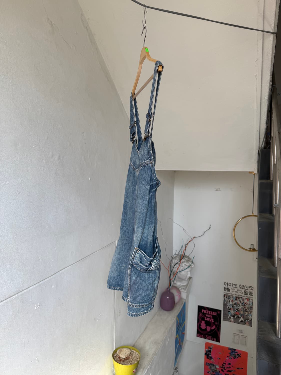 릴리오브발리 프리미엄 데님 멜빵 팬츠 상품이미지4