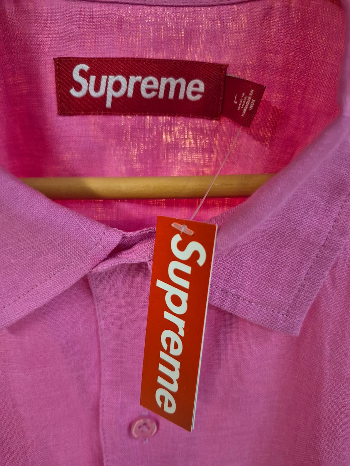 Supreme
Mesh Panel Linen Shirt Pink (L) 상품이미지4