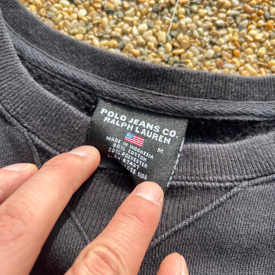 폴로 진스 블랙 스펠로고 맨투맨 상품이미지5