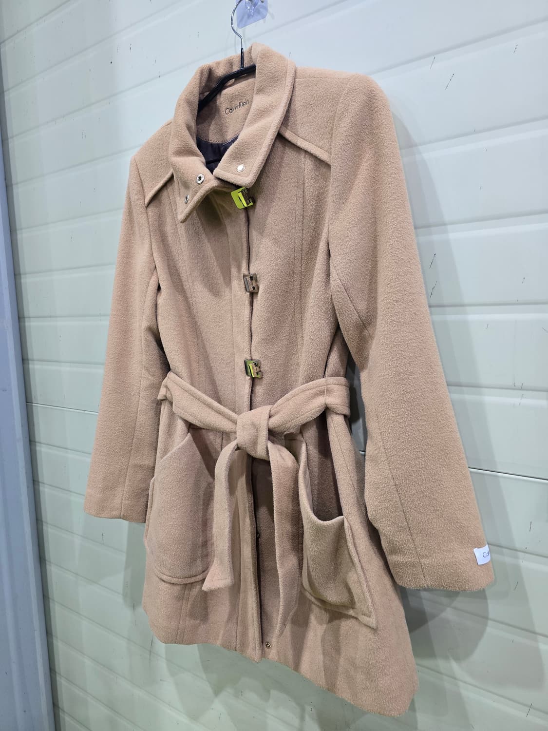 캘빈클라인 벨트 모직 코트 베이지 상품이미지2