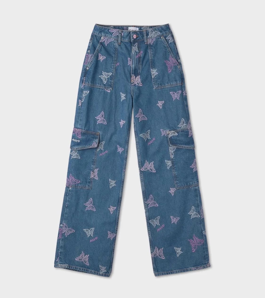 ganni 버터플라이 로고 데님 팬츠 상품이미지1