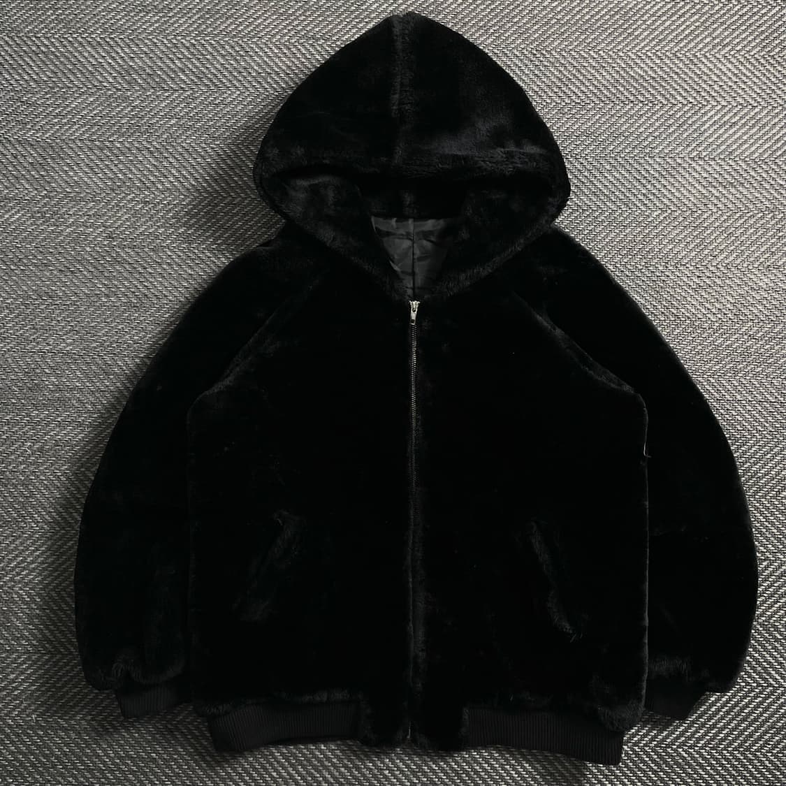 빈티지 미니멀 y2K 퍼 후드 자켓o 4097 상품이미지1