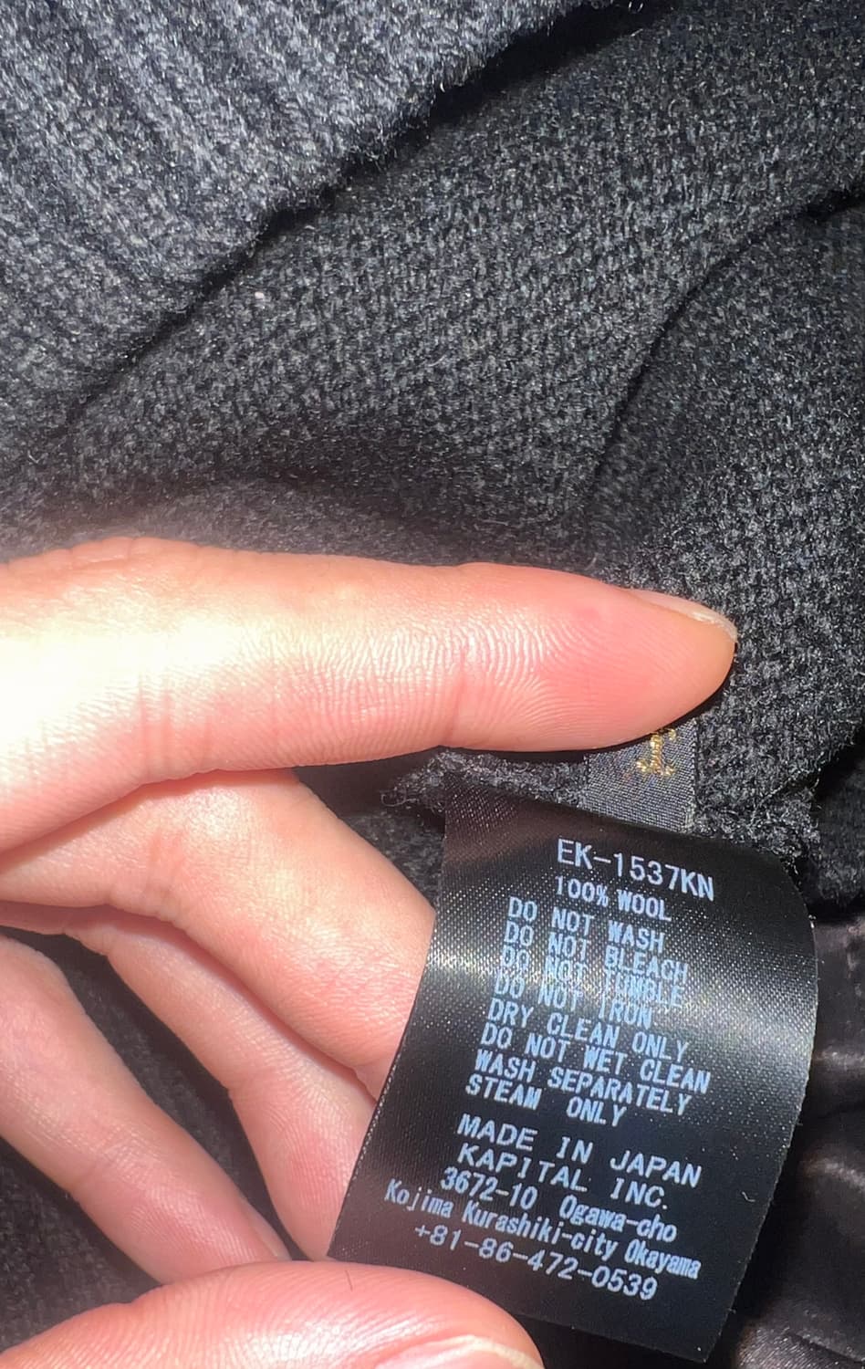 [3]캐피탈 울 본 크루넥 스웨터 블랙 (울 본 니트) 본 니트 상품이미지3