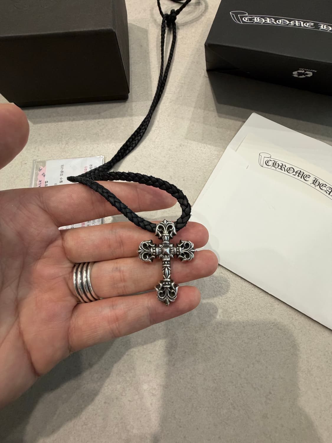 크롬하츠 필리그리 XS 가죽 목걸이 상품이미지1