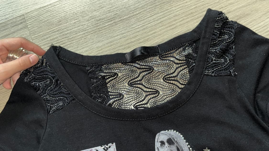back detail ribbon T shirt 상품이미지5
