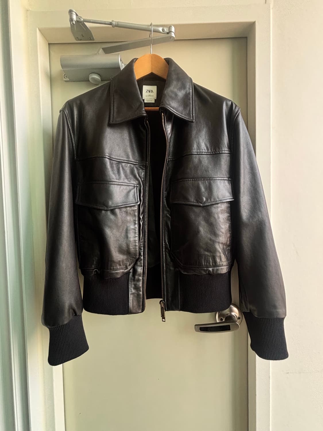 자라 크롭 레더 자켓 리미티드 에디션 상품이미지4