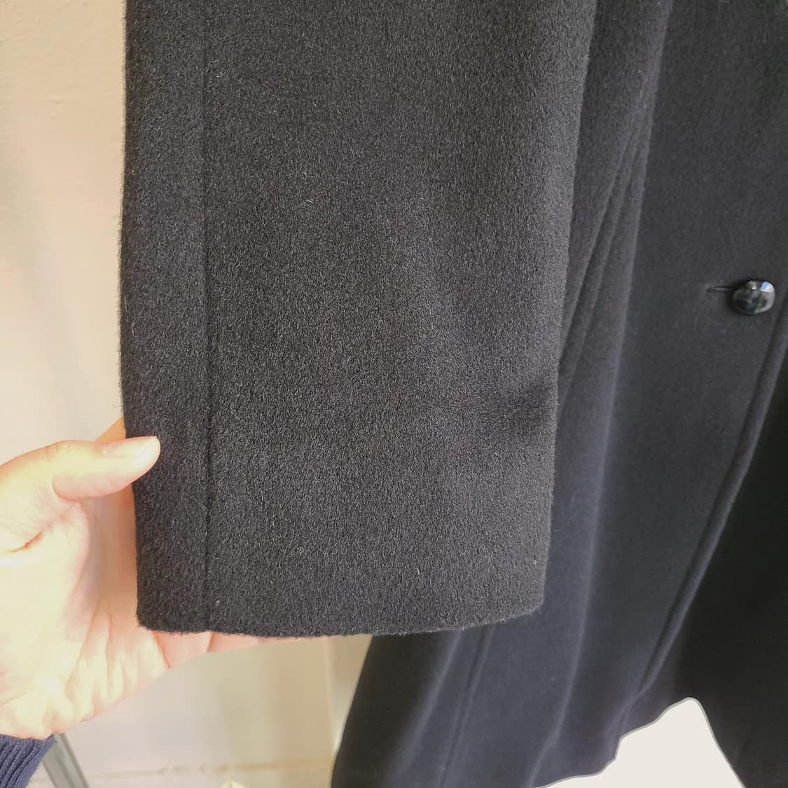 Carat 알파카 블랙 롱코트 상품이미지5