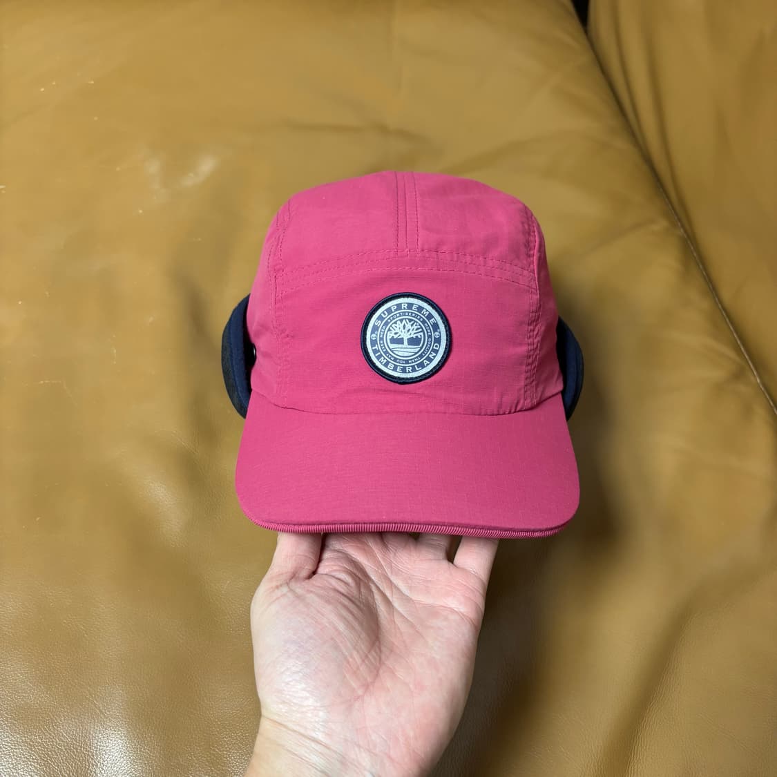 슈프림 팀버랜드 캠프캡 모자 이어플랩 투인원 버건디 상품이미지4