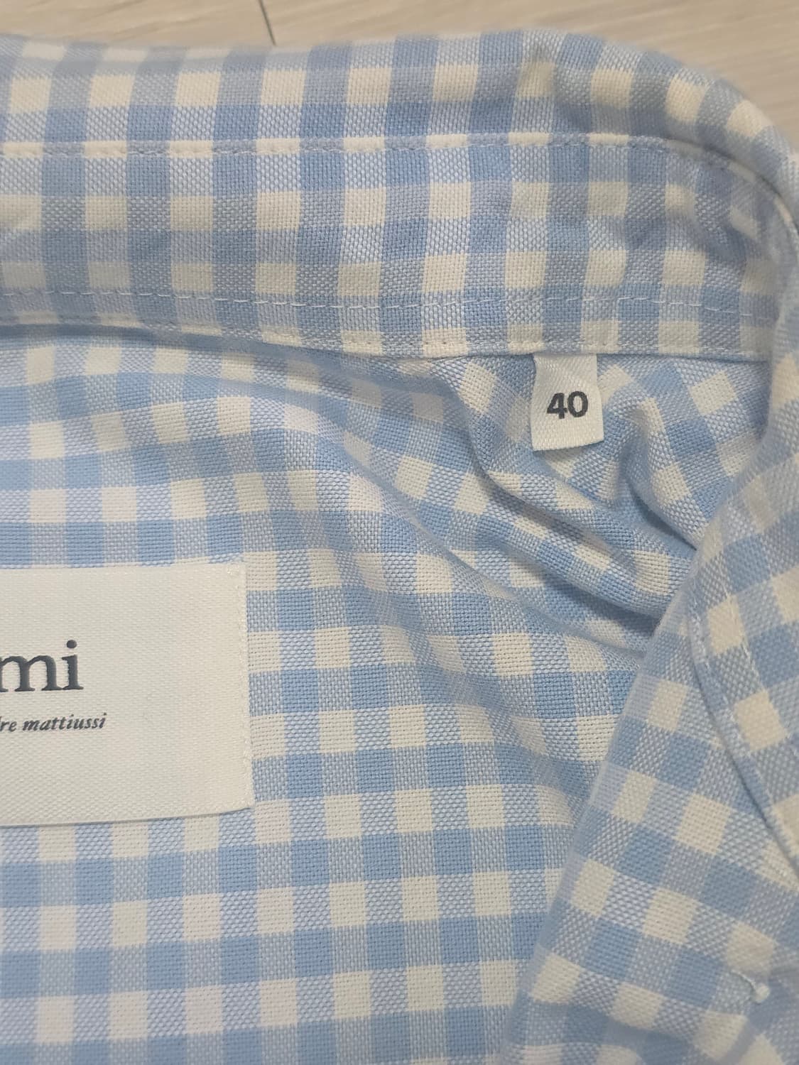 AMI 아미 깅엄 체크 셔츠 40 100~105 상품이미지7