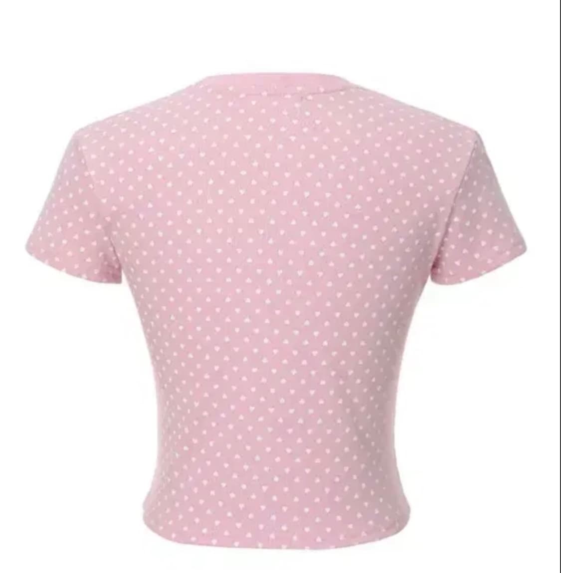 쓰리타임즈 러브 스팟 티 love spot tee 크롭티 티셔츠 핑크 상품이미지2