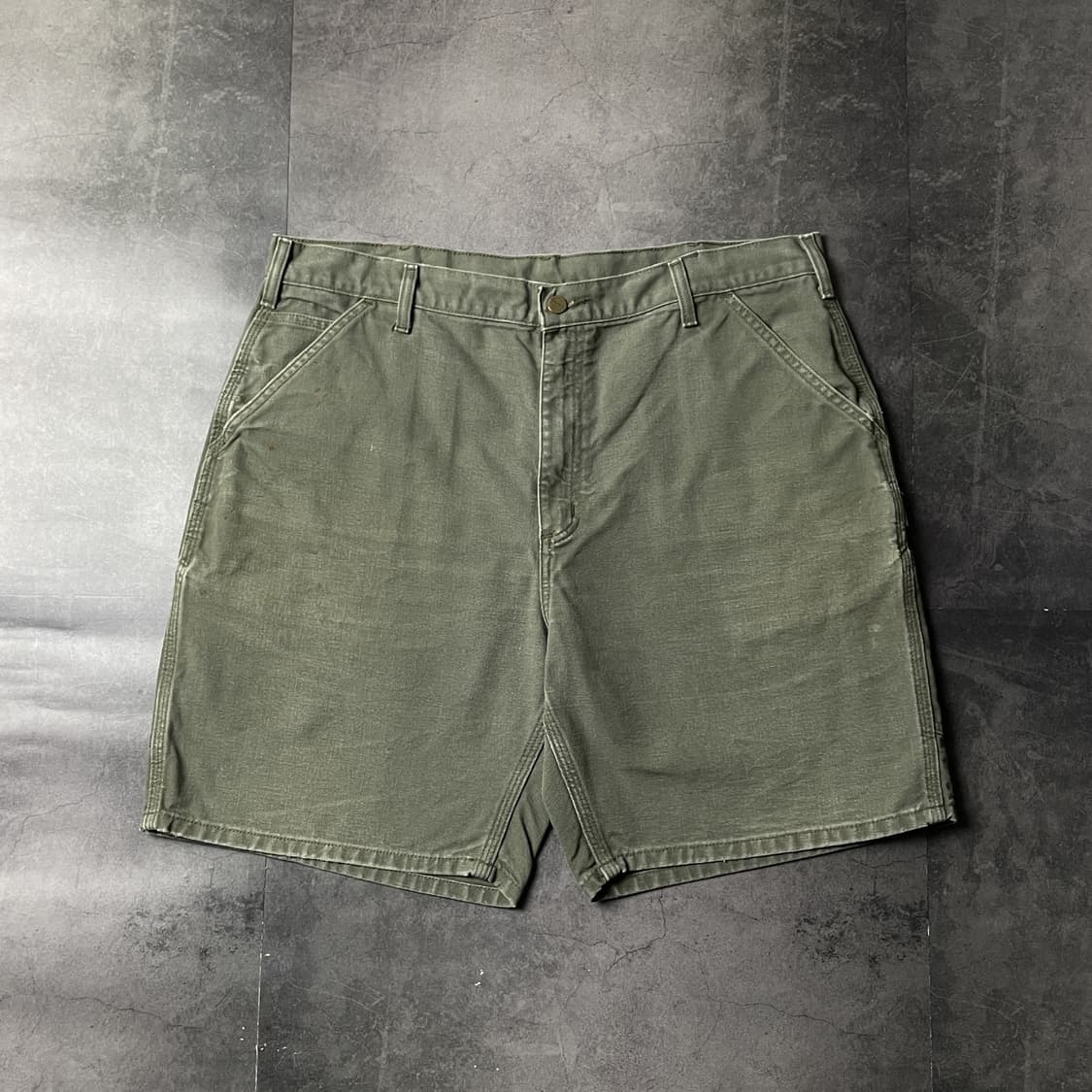 CARHARTT 칼하트B25 카키 카펜터 워크 하프팬츠 A01052 상품이미지1