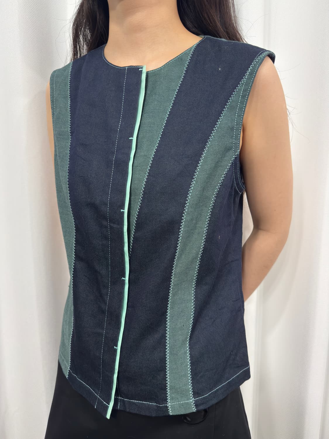 design denim vest 상품이미지3