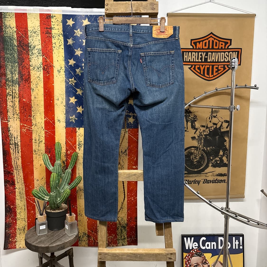 00s 리바이스 재팬라인 505 레귤러핏 켓브러쉬 데님팬츠 N905 상품이미지2