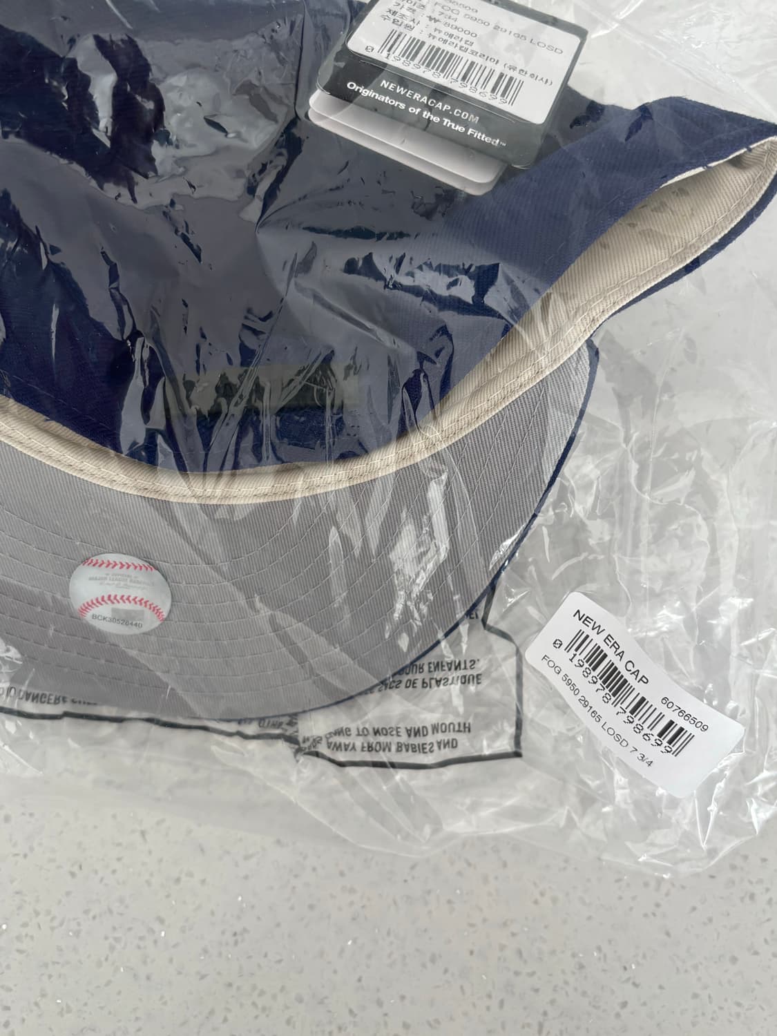 (7 3/4) 뉴에라 피어오브갓 59fifty LA 다저스 볼캡 블루 상품이미지4