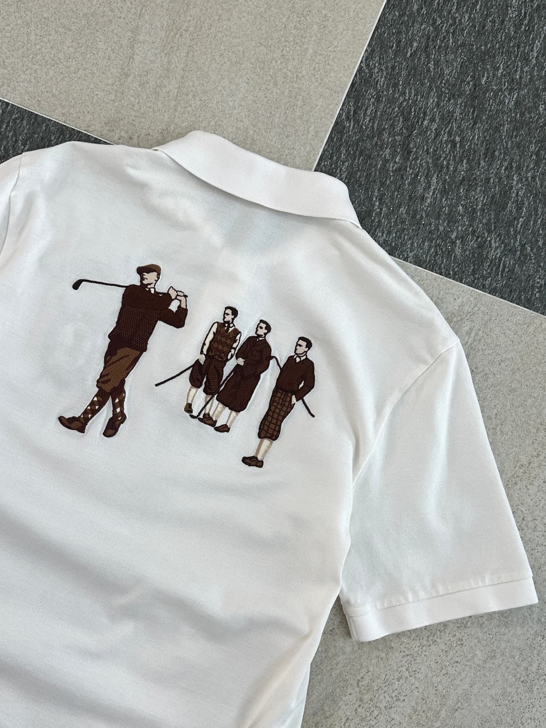 폴로 골프 빅로고 화이트 카라 티셔츠  상품이미지2