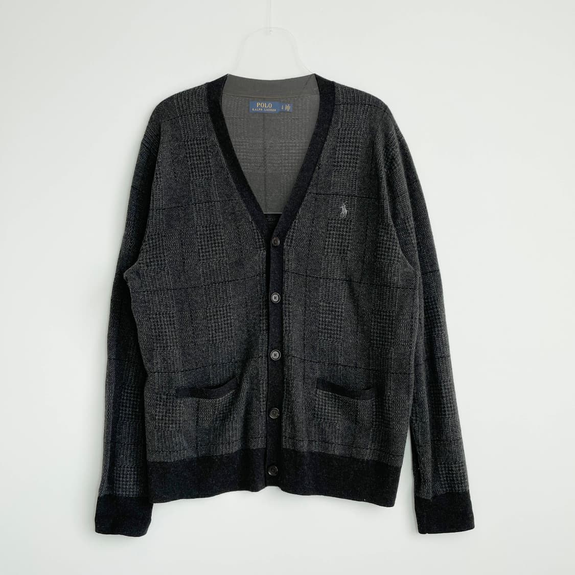 D2 폴로랄프로렌 글렌 플래드 메리노 가디건 XL사이즈 상품이미지1