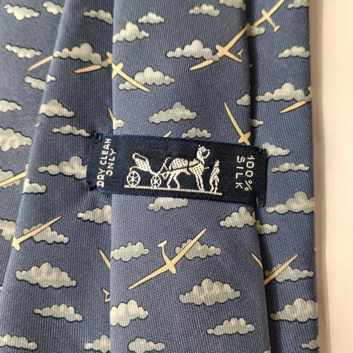 에르메스 실크 스카이블루 글라이더 넥타이 9.7cm B등급 A18827
 상품이미지10