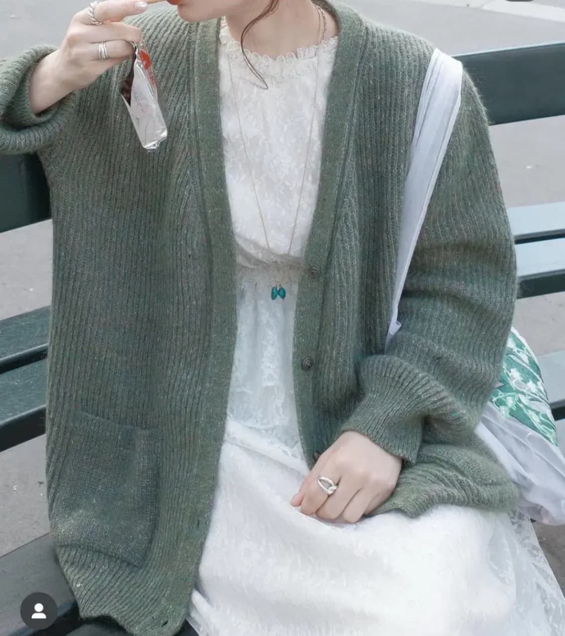 플레따  가디건 그린 상품이미지1