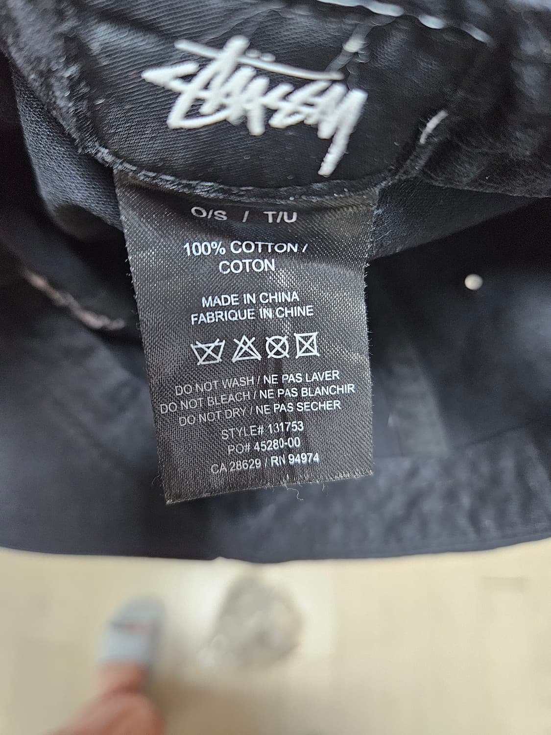 스투시 베이직 로고 로우 프로 캡 블랙 상품이미지3