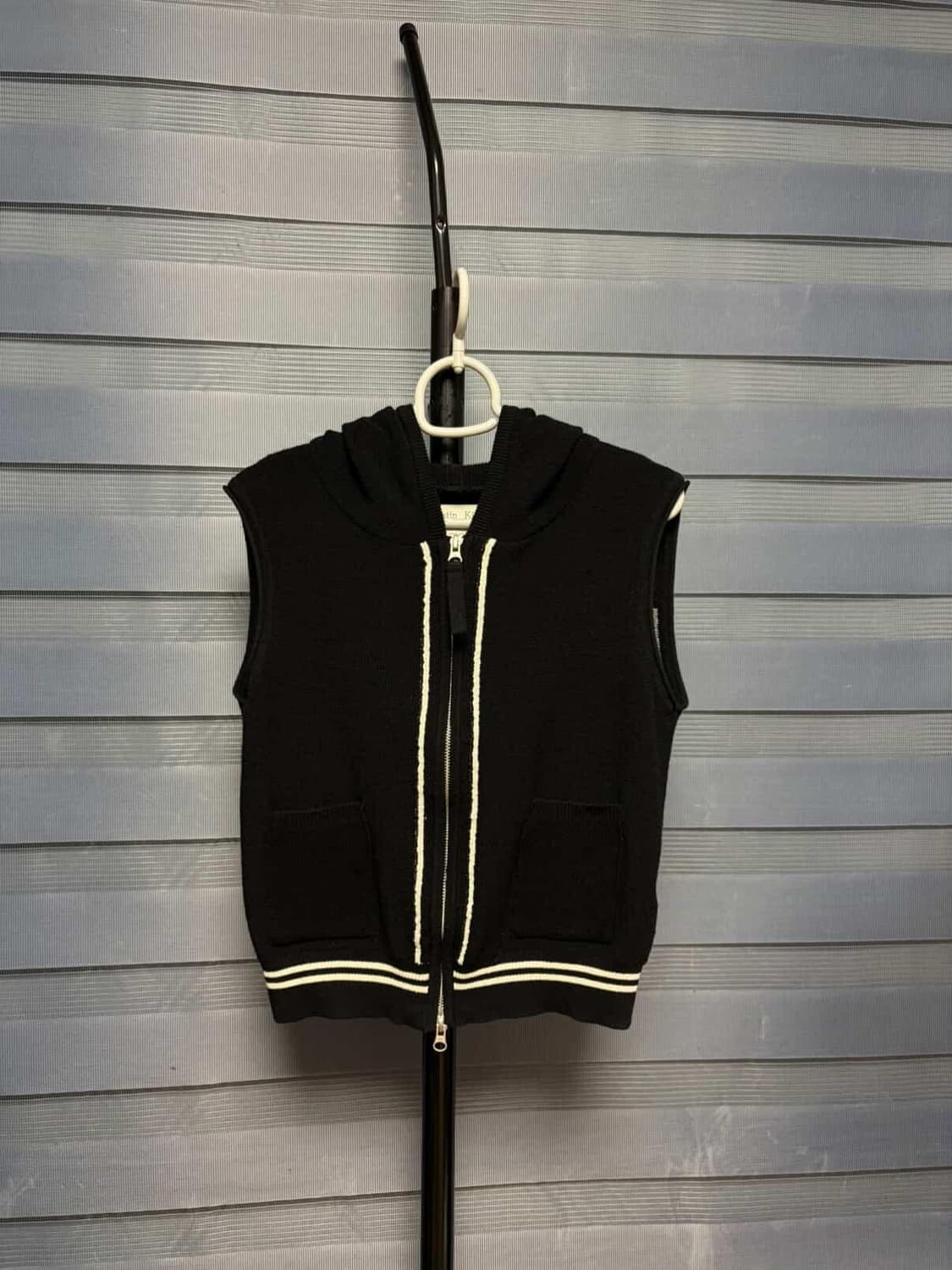 마뗑킴 니트 조끼 집업 후드 상품이미지3