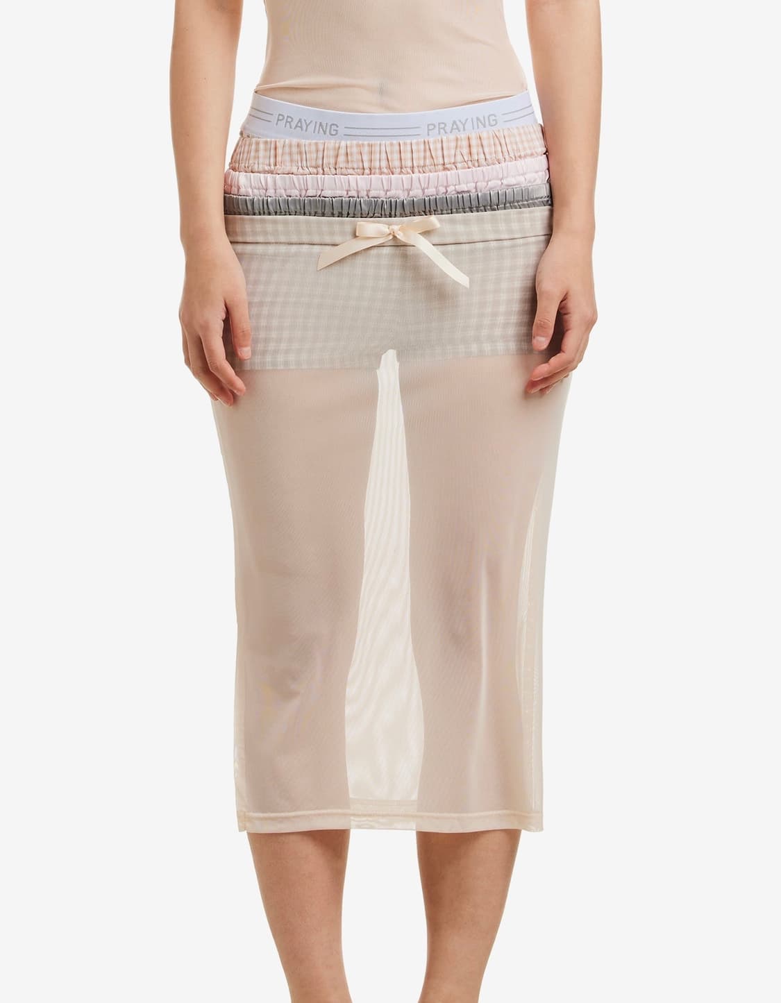 Praying boxer sheer skirt 상품이미지1