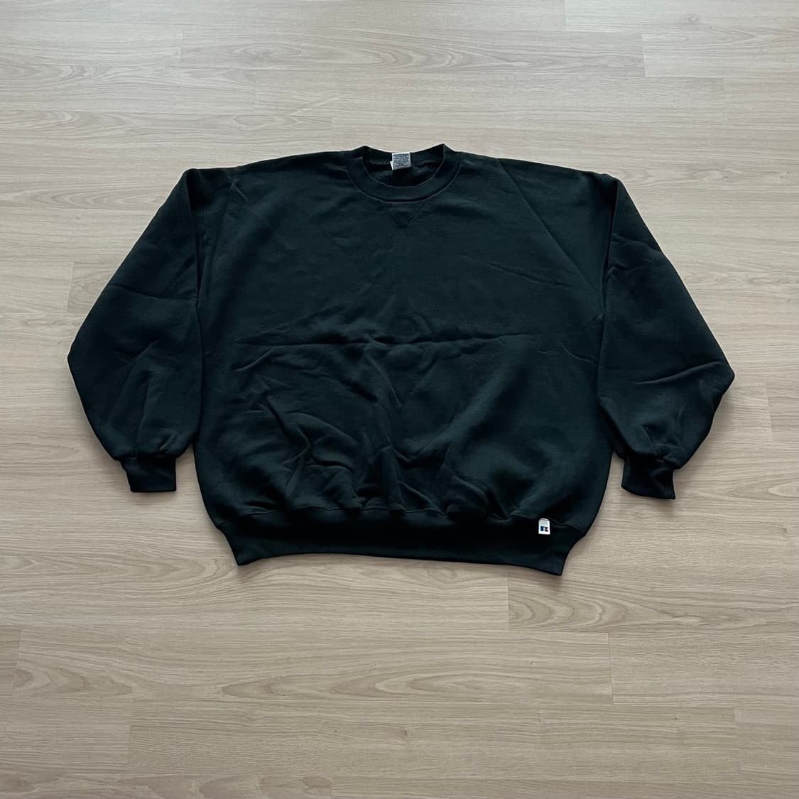 [2XL] 90s 빈티지 러셀 스웻셔츠 맨투맨 블랙 상품이미지1