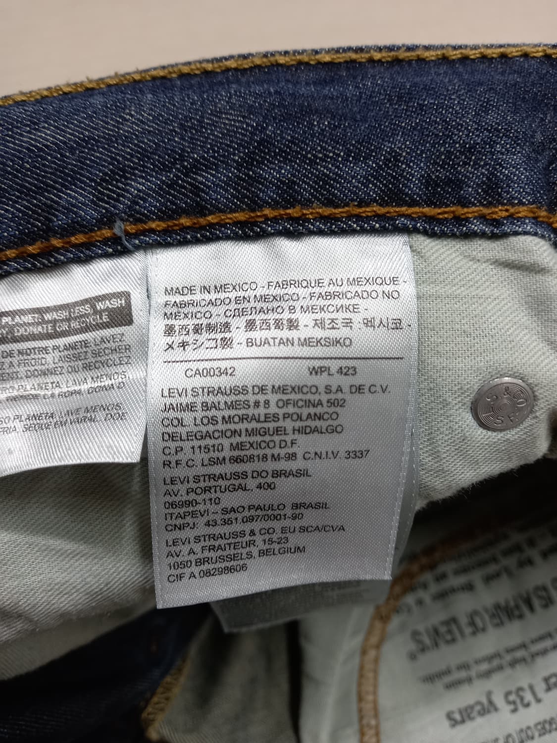 33 리바이스514 멕시코 봄여름용 워싱 일자진 33-431 상품이미지8